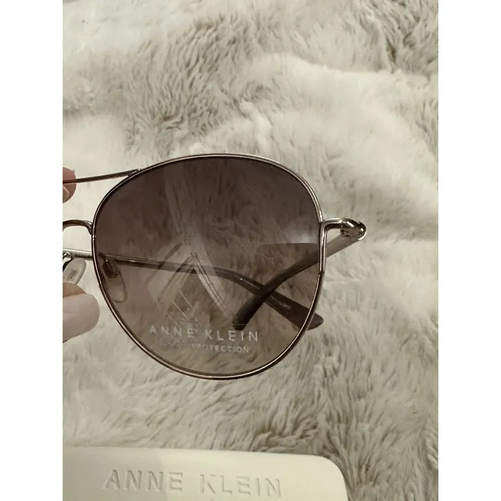 NEW Aviators Womens Anne Klein AK7007 Rose 59-14-135 Sunglasses